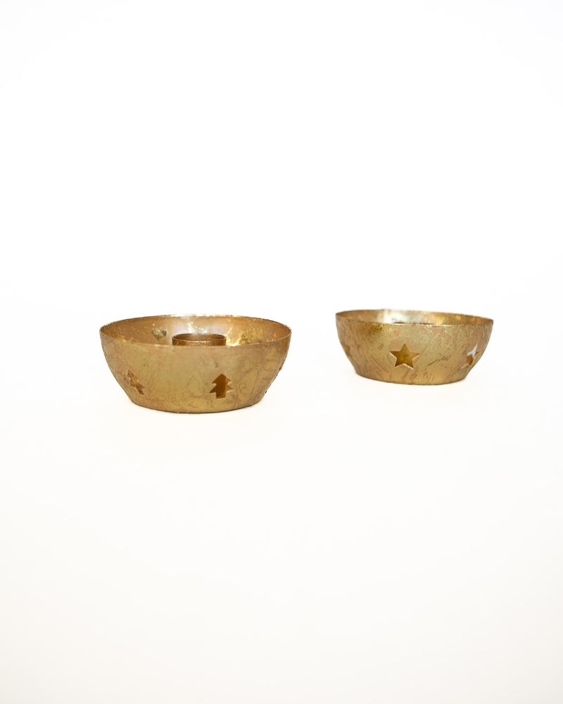 Gold Taper Holder - Set of Two