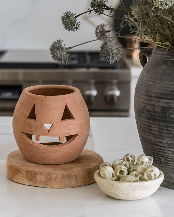 Terracotta Medium Luminary Jack-O-Lantern