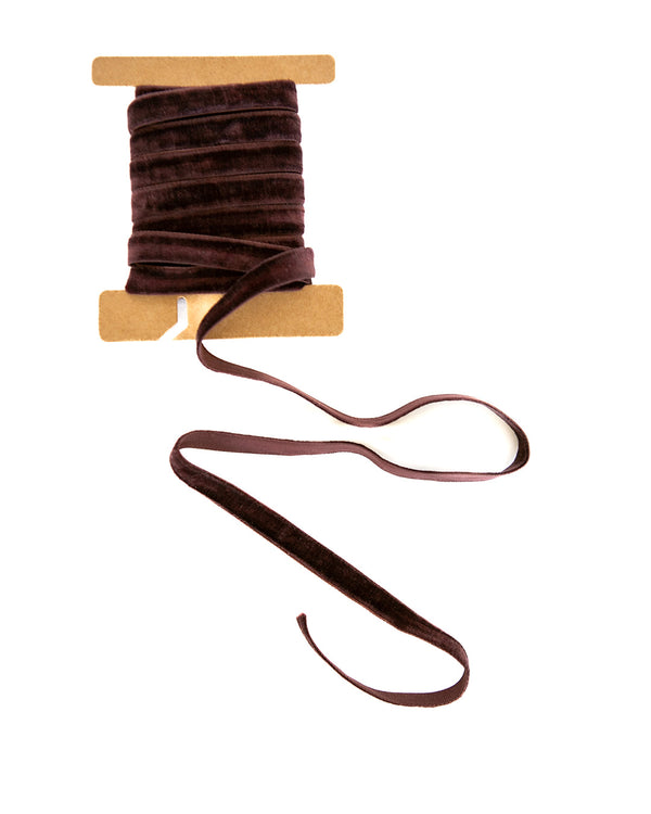 1/3" Plum Velvet Ribbon - 5 Yards