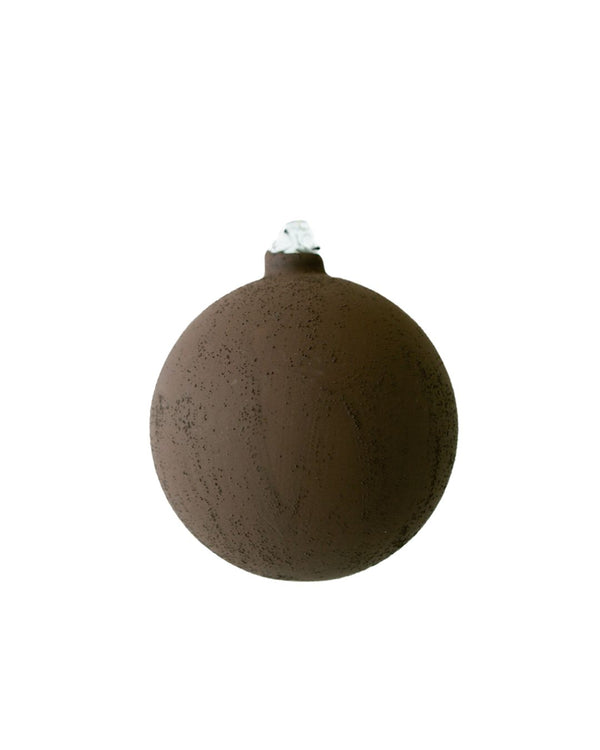 4.5" Dark Brown Glass Ball Ornament