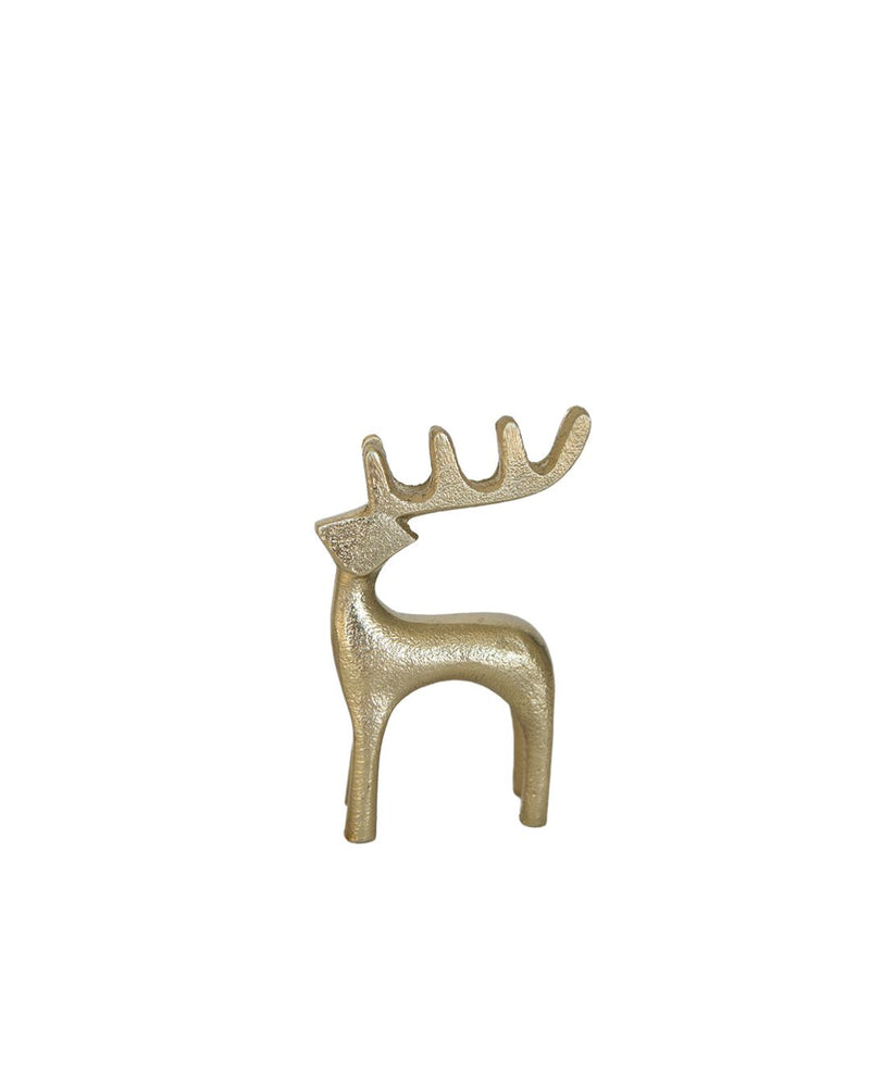 Mini Gold Reindeer Silhouette Figurine