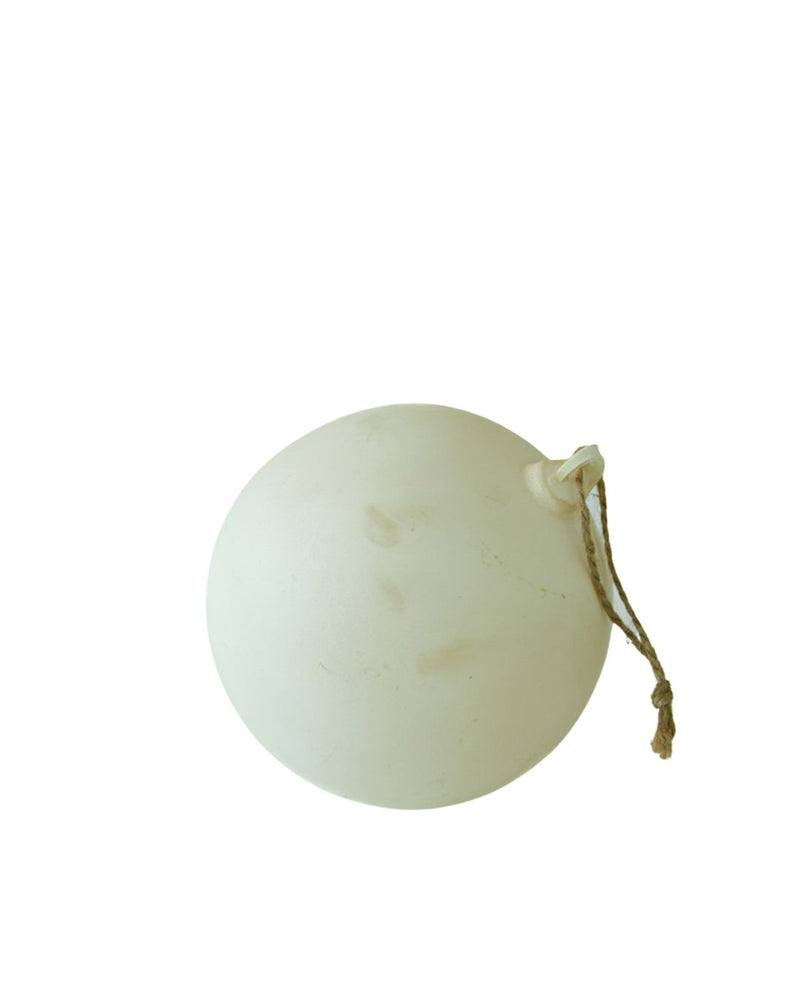 Off White Glass Ball Ornament