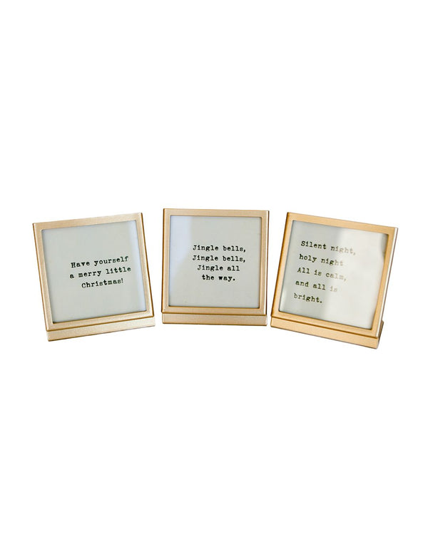 Mini Christmas Saying Frames - Set of 3