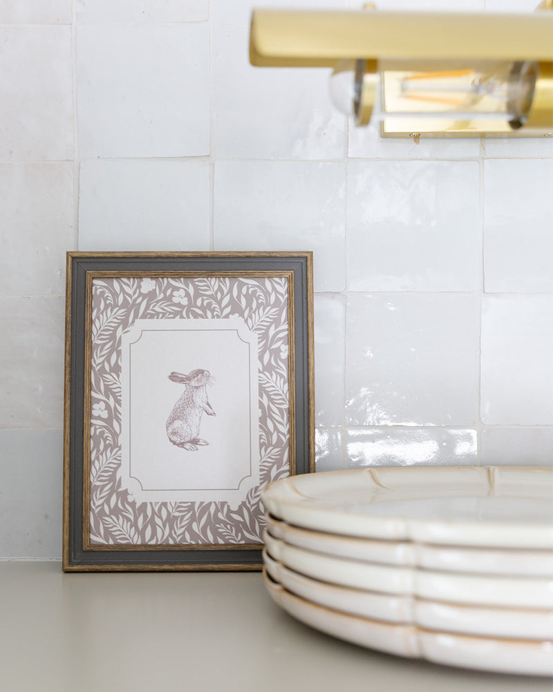 Vintage Bunny Framed Art