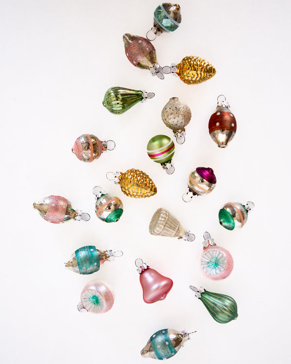 Hand Painted Glass Ornaments - Set of 20