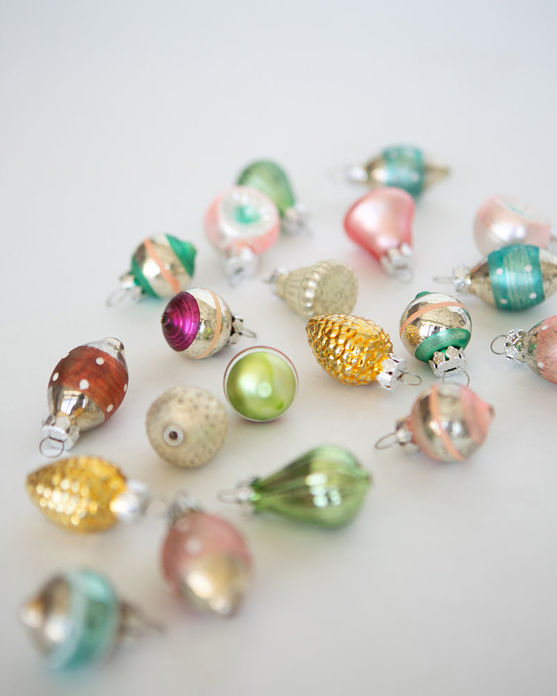Hand Painted Glass Ornaments - Set of 20
