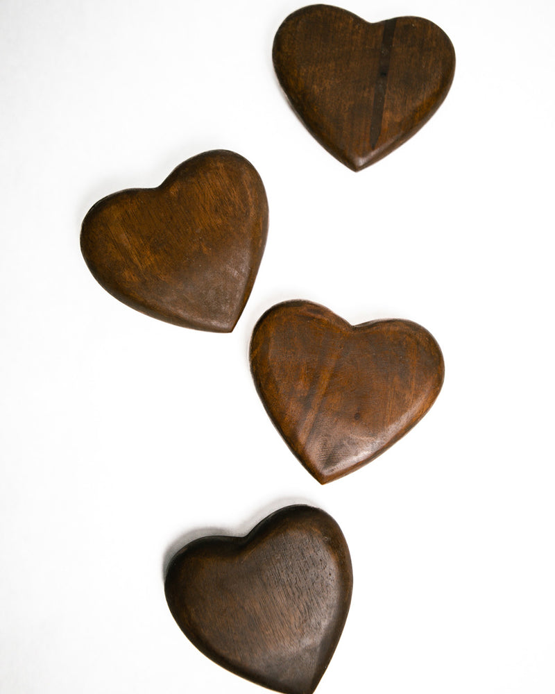 Hand-Carved Wood Heart