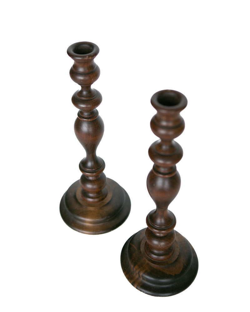 One of Kind Wooden Candlesticks