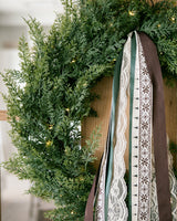 Golden Juniper Wreath- Pre Lit