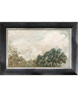 Cloud Study with Trees Art - Framed