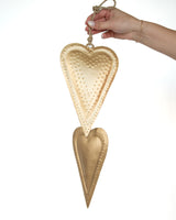 Brass Metal Hearts - Set of 2