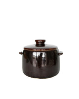 One of a Kind Burgundy Stoneware Crock