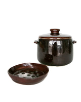 One of a Kind Burgundy Stoneware Crock