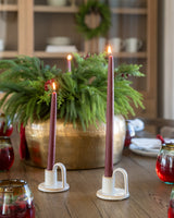 Burgundy Candlesticks - Set of 2