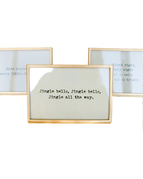 Large Christmas Saying Frames - Set of 3