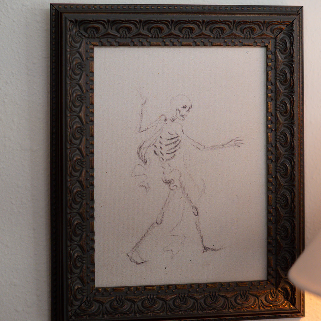 Dancing Skeleton Framed Art