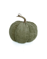 Medium Green Corduroy Pumpkin