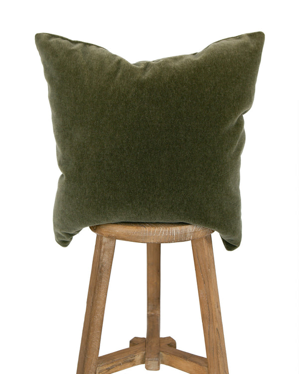 Green Mohair Designer Pillow Cover - 21x21