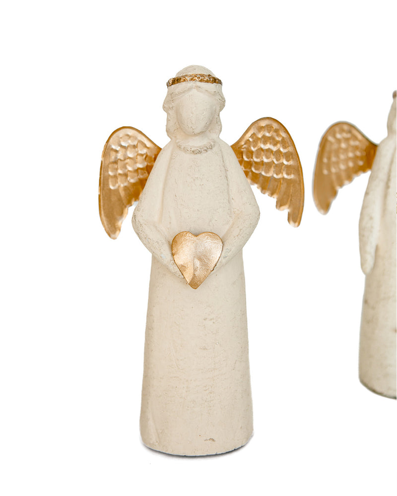 Hand-Painted Paper Mache Angel - Set of 2