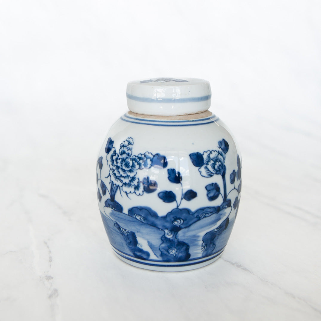 Blue Garden Jar