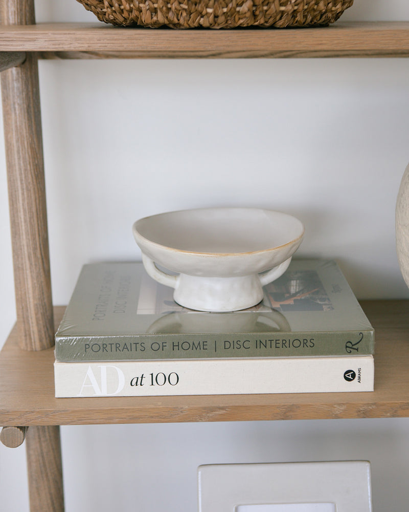 Stoneware Pedestal Bowl