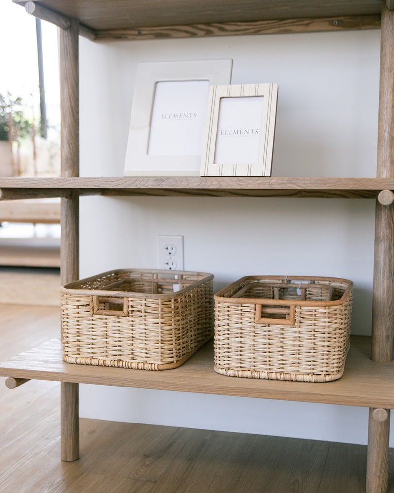 Handwoven Rattan Baskets, Set of 3