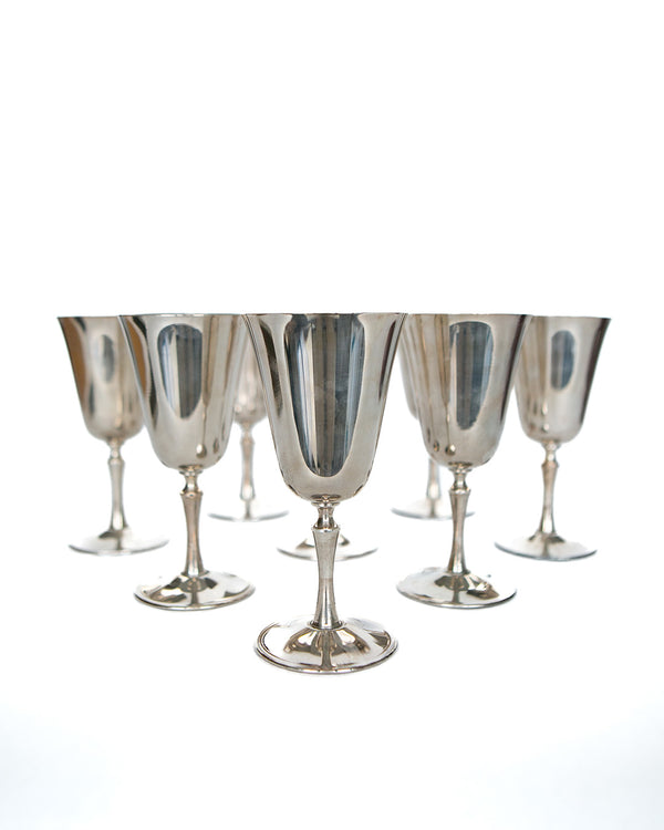 One of Kind Silver Goblets - Set of 10