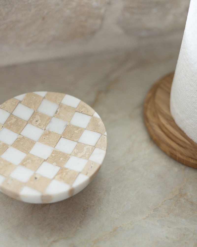 Checkered Marble Dish