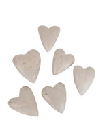 Hand Carved Stone Hearts - Set of 6