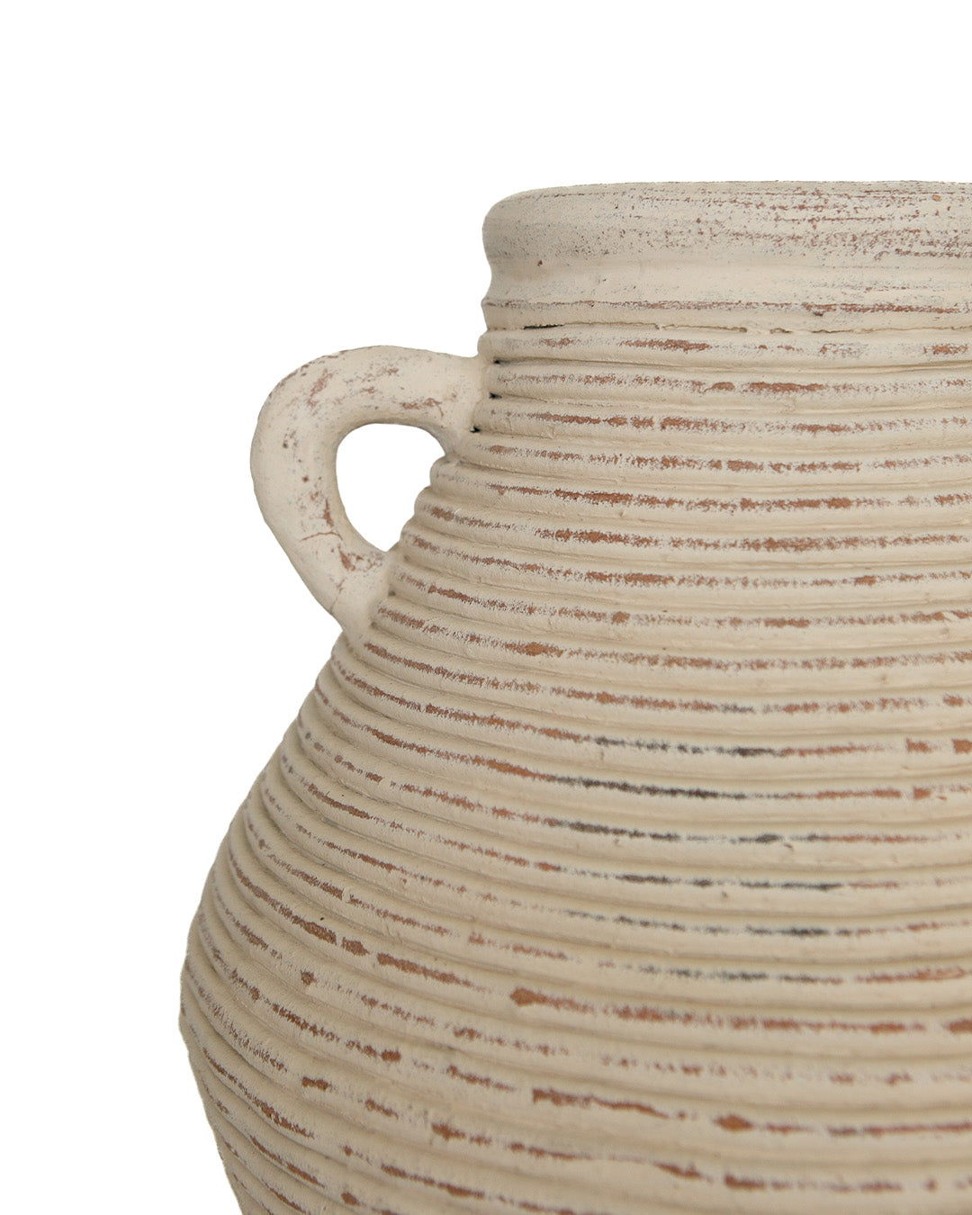 Vintage Clay Vase with Two Handles