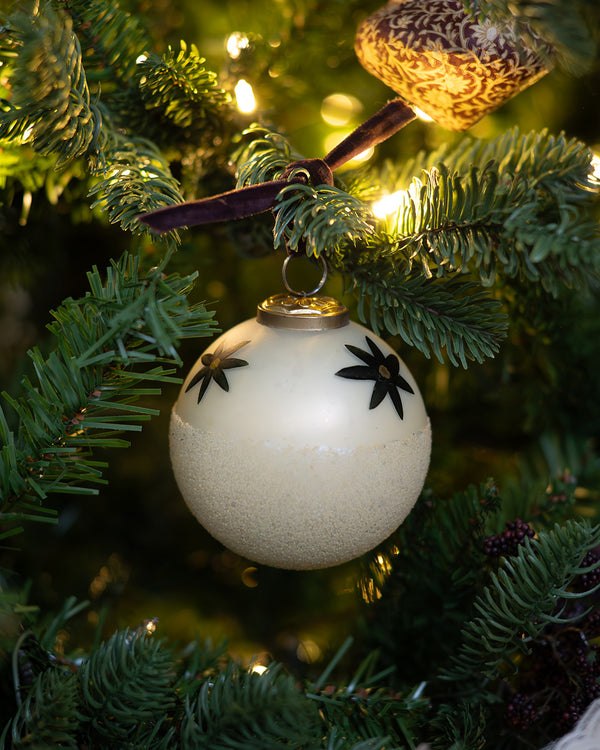 Frosted Olive Ornament