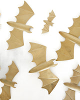 Distressed Winged Gold Bats - Set of 9