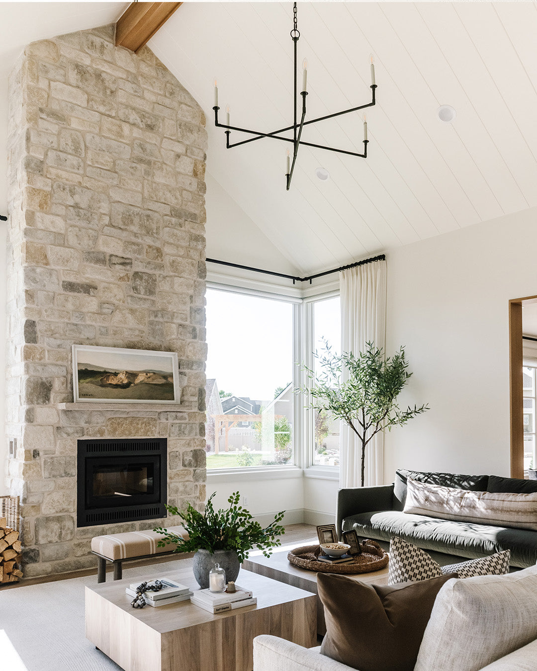 Camille Aged Iron Chandelier