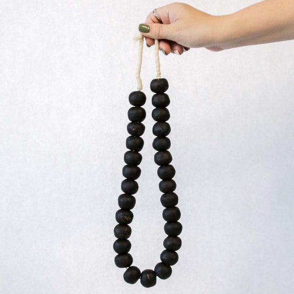 Jumbo Dark Brown Glass Beads