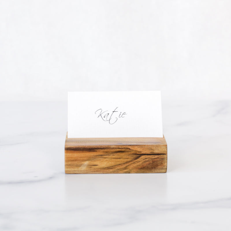Wood Name Tag Holder