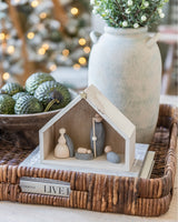 Wood & Cement Nativity Scene