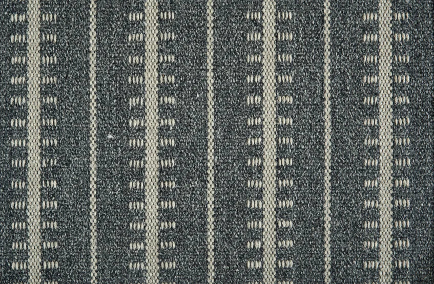 Ticking Stripe Rug in Midnight (Ships ONLY in Utah)