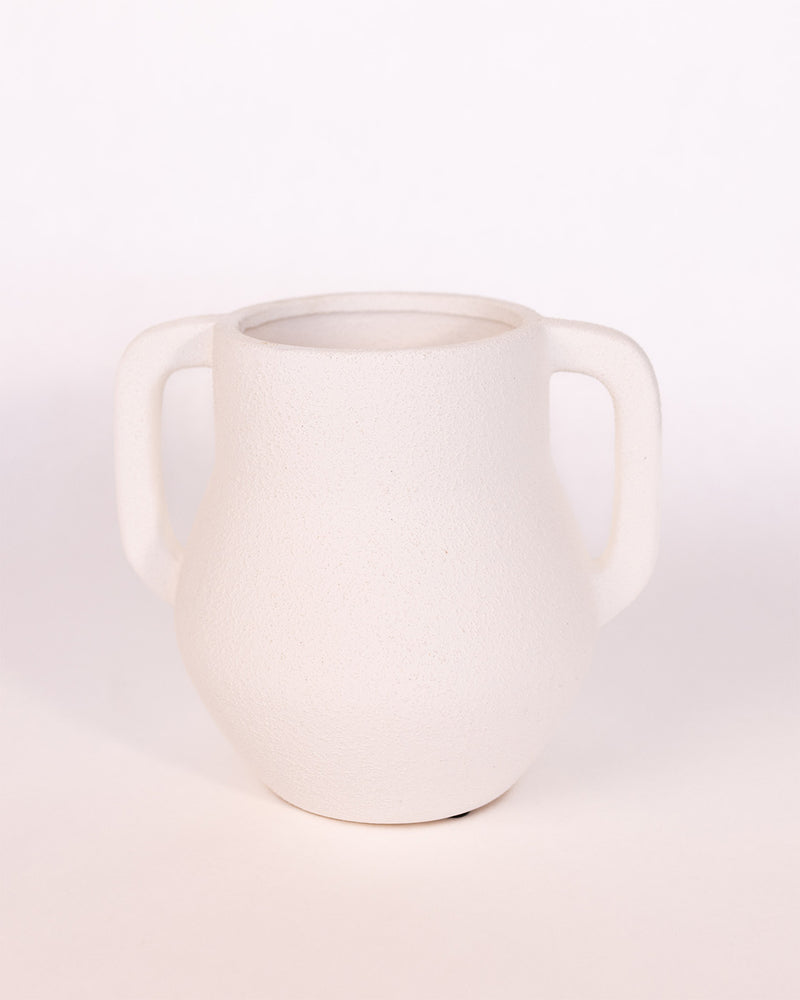 White Sandy Vase