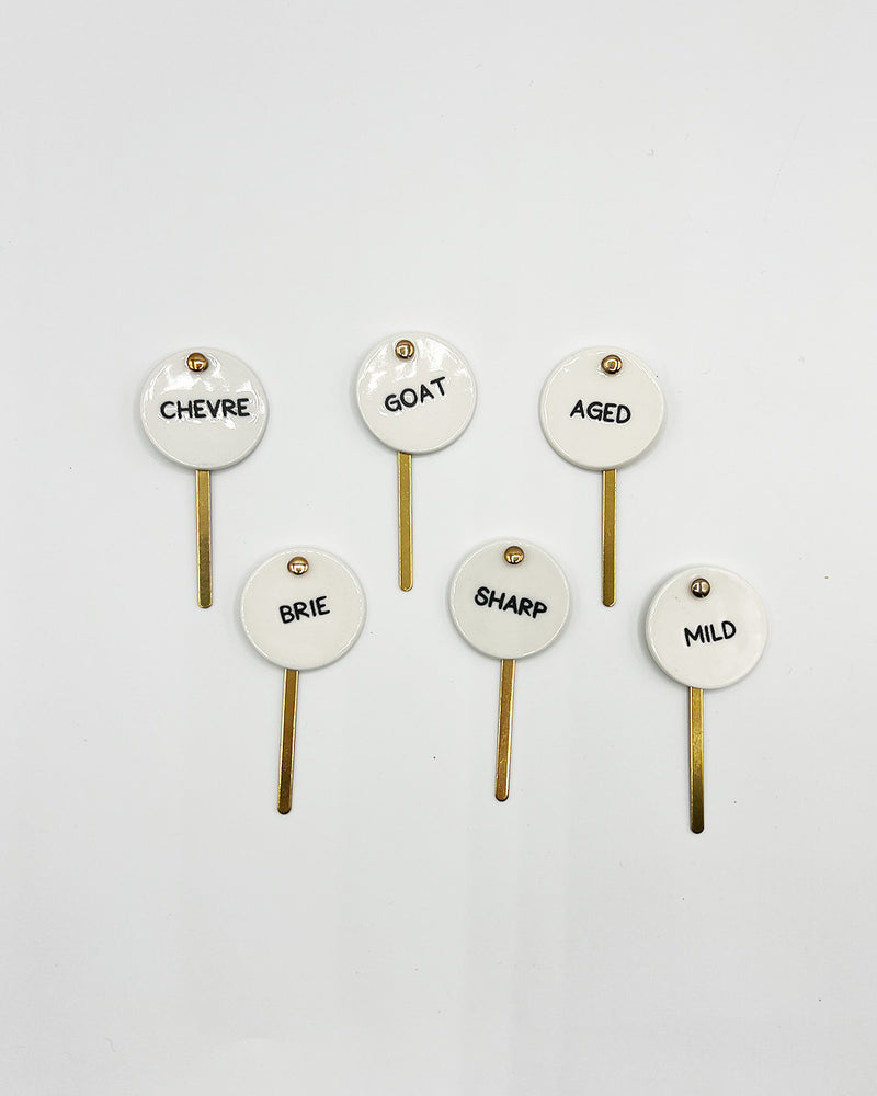 Stone Cheese Markers- Set of 6