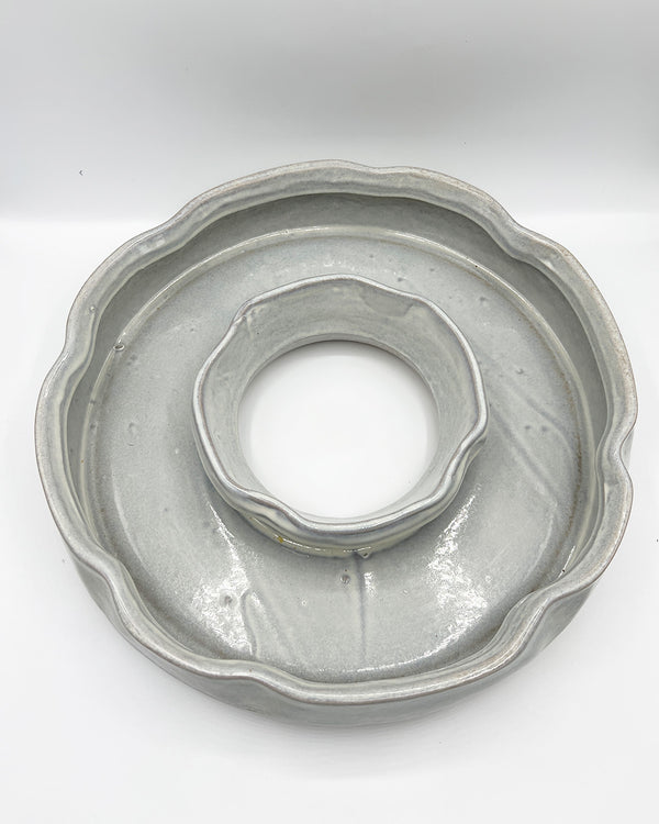 Glazed Donut Stoneware Serving Bowl